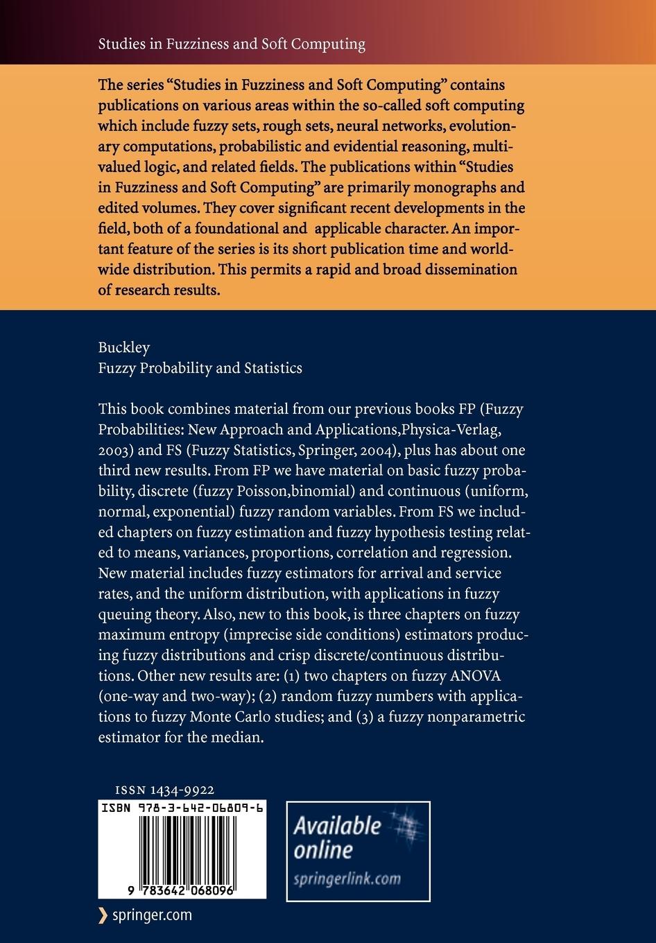 Rückseitencover Fuzzy Probability and Statistics