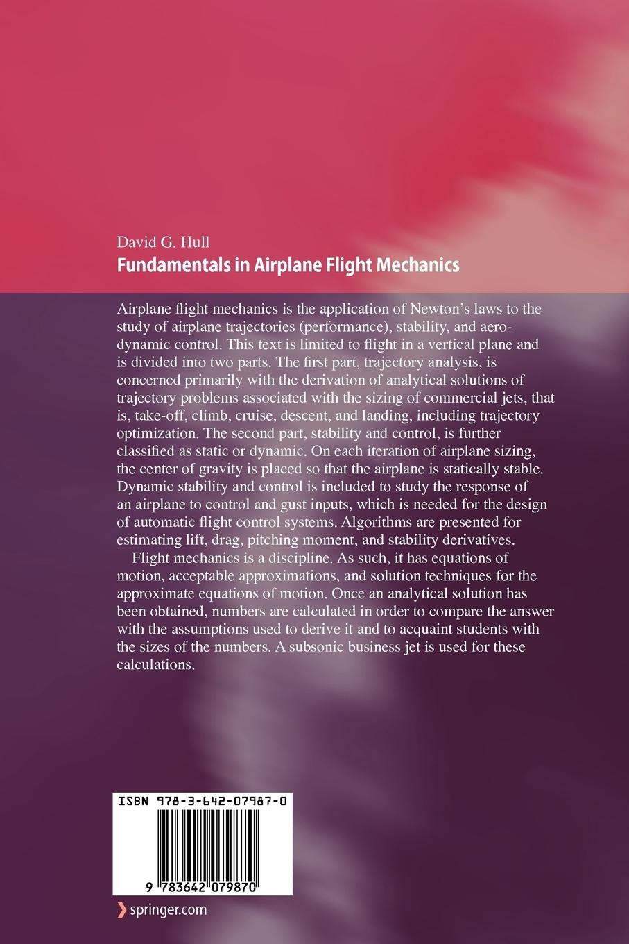 Rückseitencover Fundamentals of Airplane Flight Mechanics