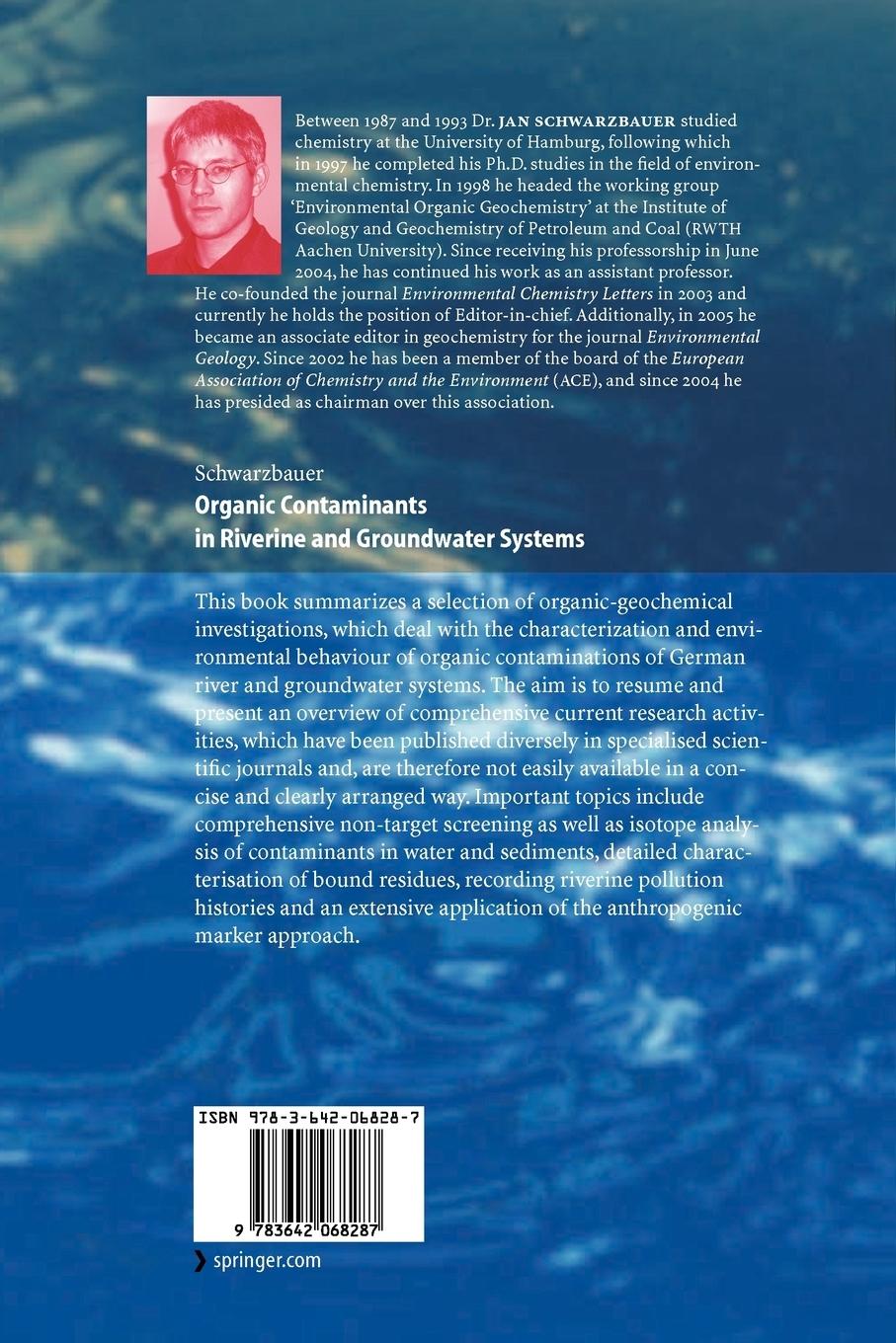 Rückseitencover Organic Contaminants in Riverine and Groundwater Systems