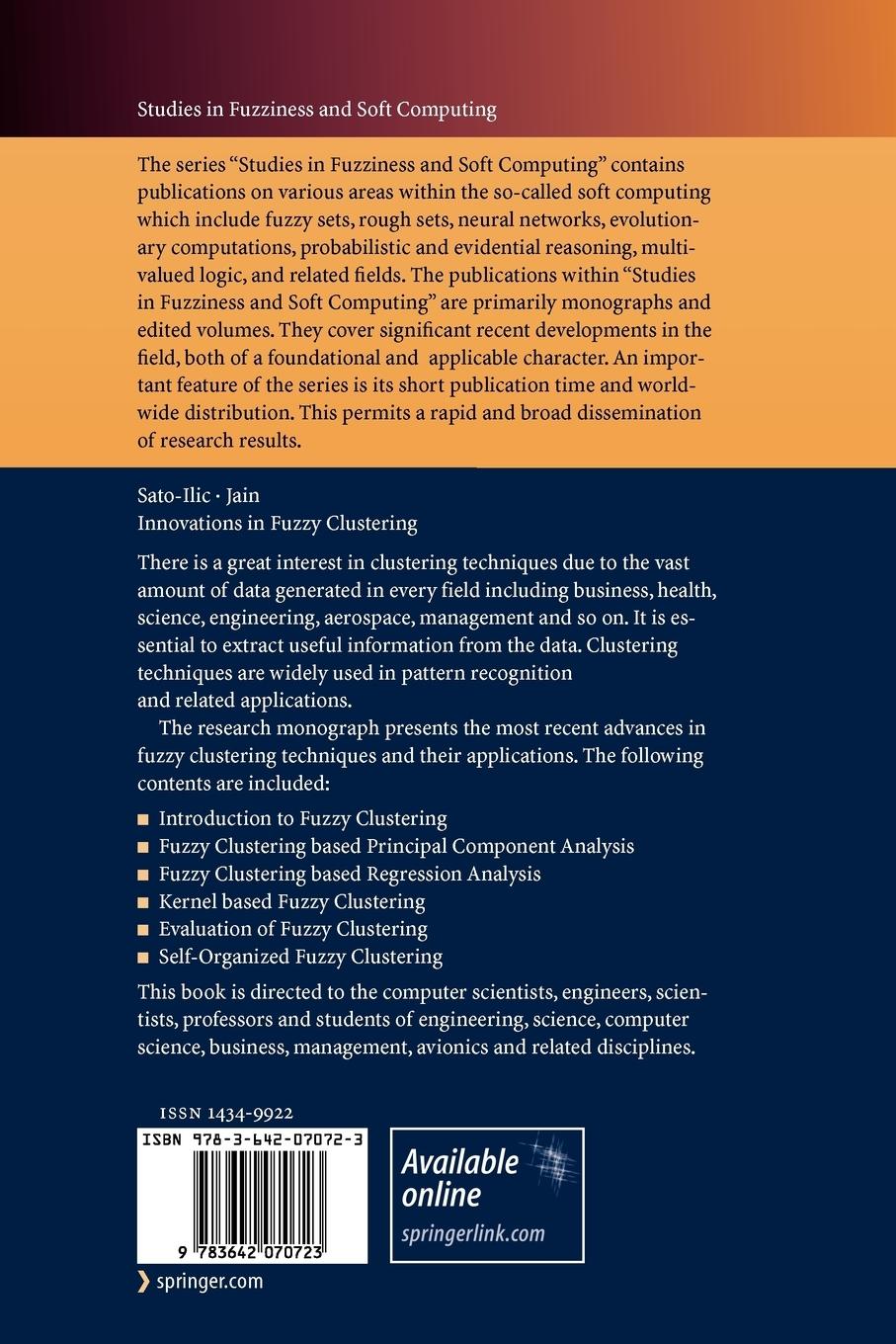 Rückseitencover Innovations in Fuzzy Clustering