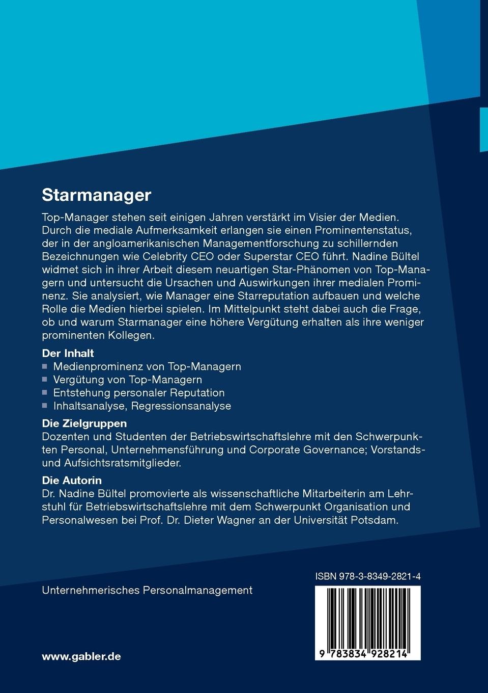 Rückseitencover Starmanager
