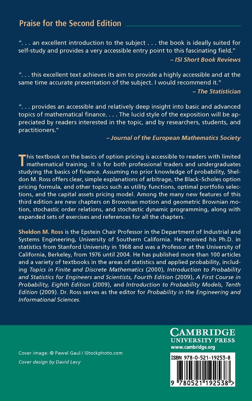 Rückseitencover An Elementary Introduction to Mathematical Finance