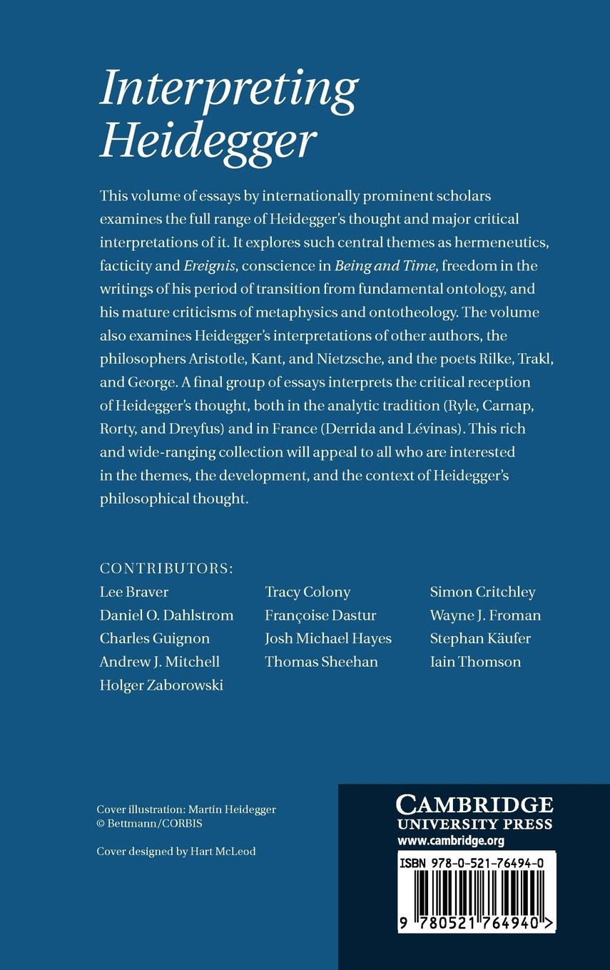 Rückseitencover Interpreting Heidegger