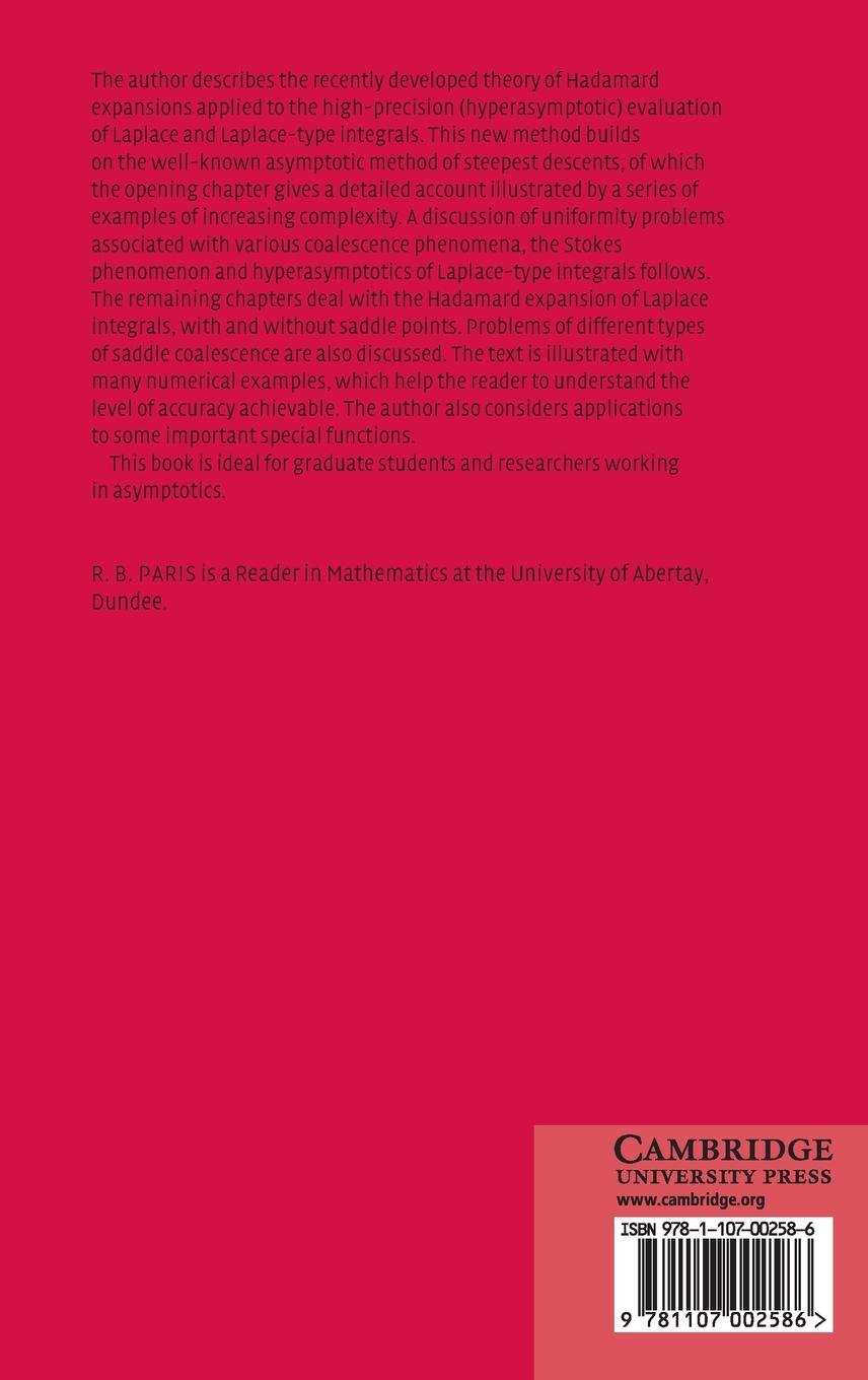 Rückseitencover Hadamard Expansions and Hyperasymptotic Evaluation