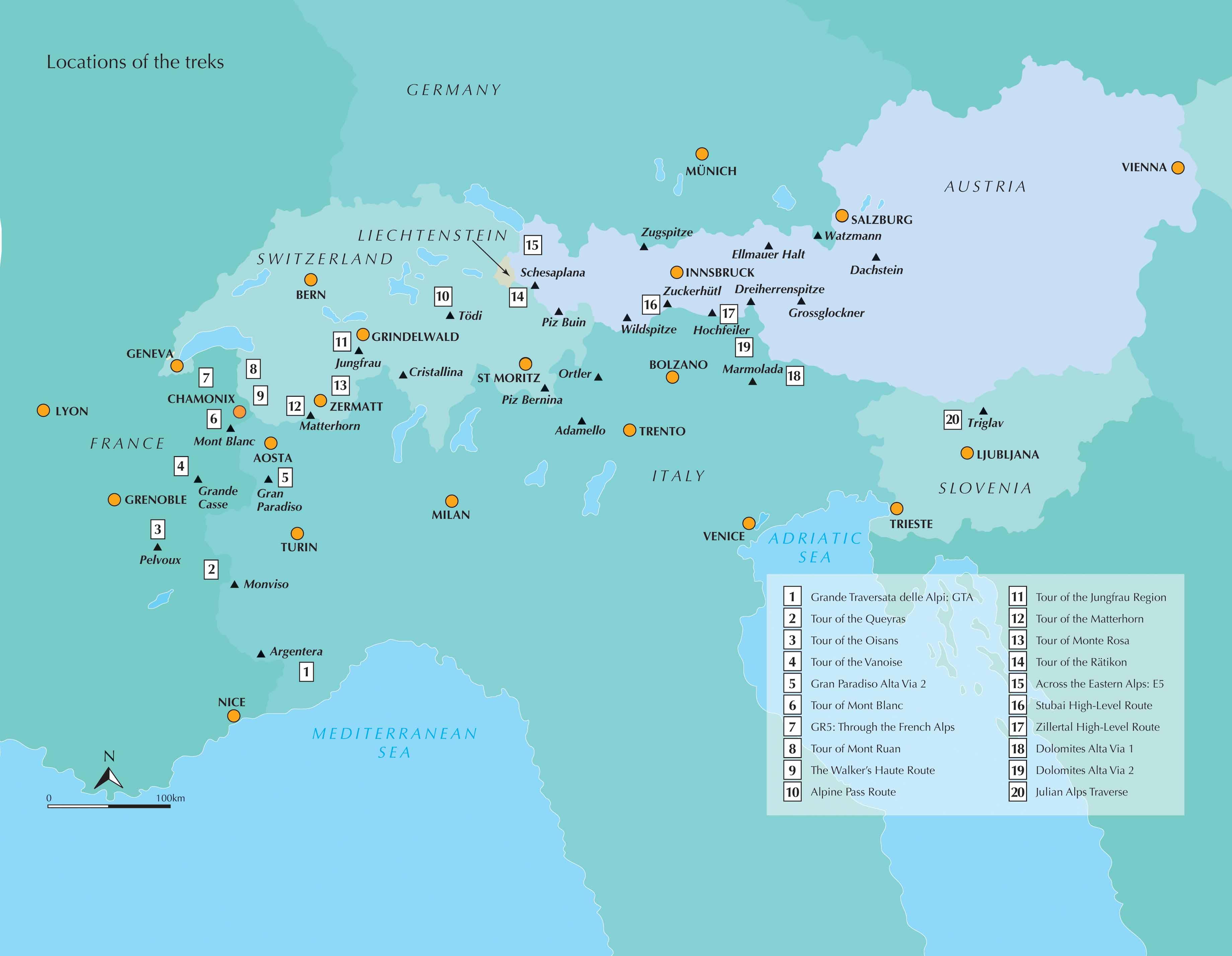 Beispielinhalt (Bild) Trekking in the Alps