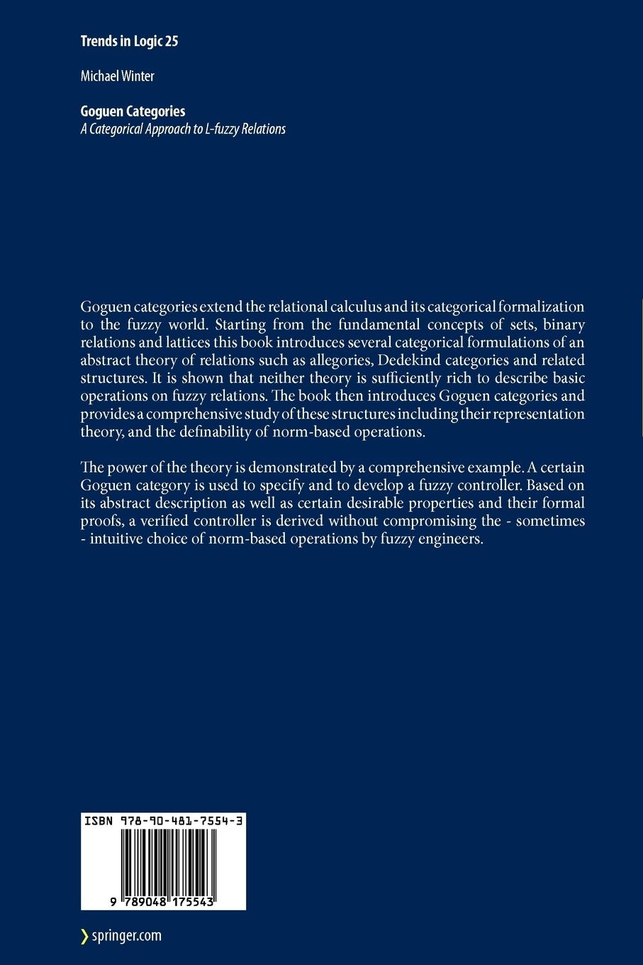 Rückseitencover Goguen Categories