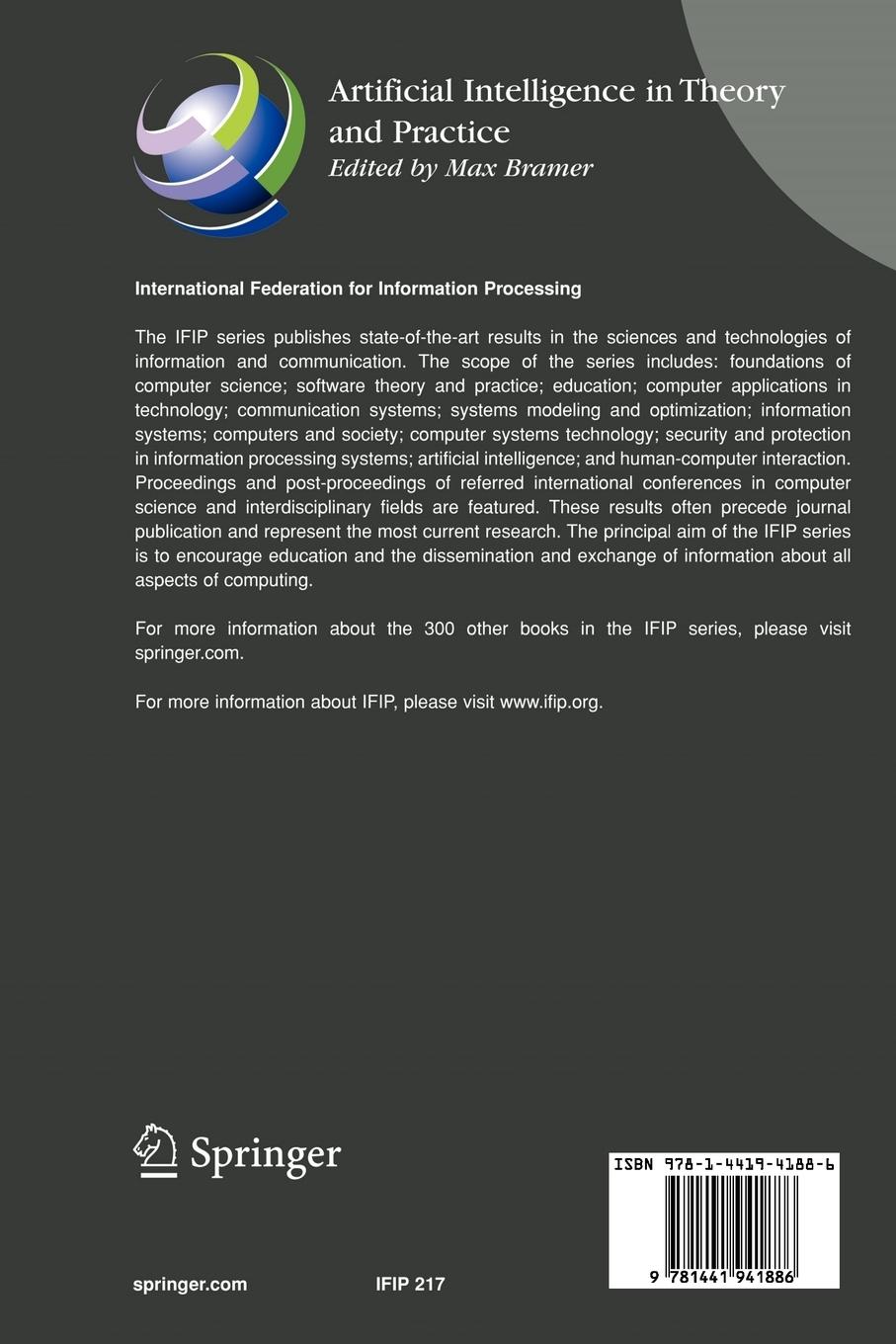 Rückseitencover Artificial Intelligence in Theory and Practice