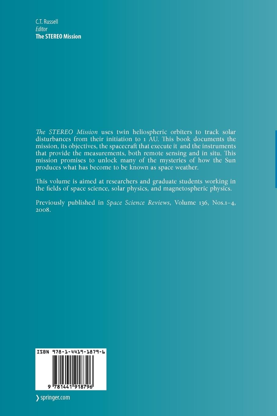 Rückseitencover The STEREO Mission