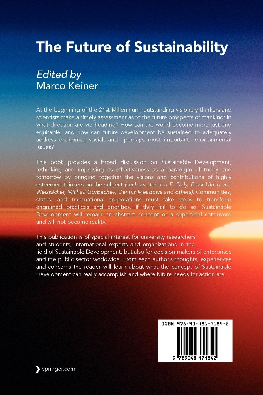 Rückseitencover The Future of Sustainability