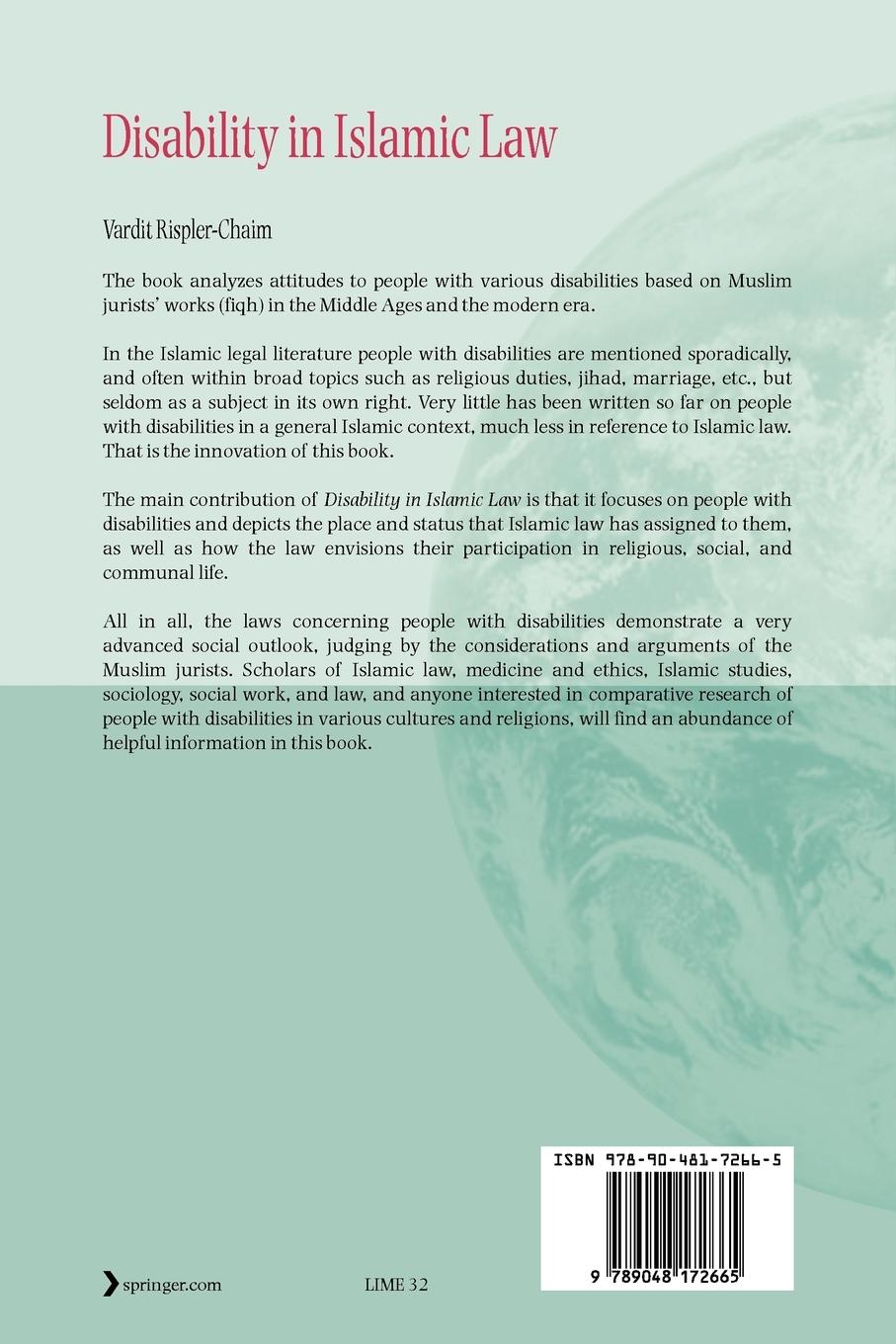 Rückseitencover Disability in Islamic Law