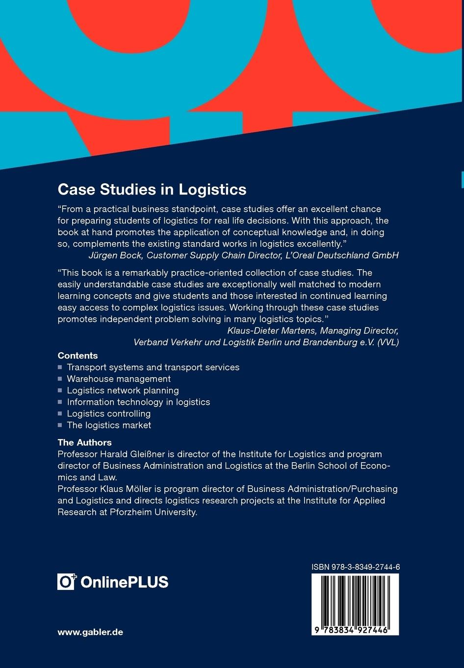 Rückseitencover Case Studies in Logistics