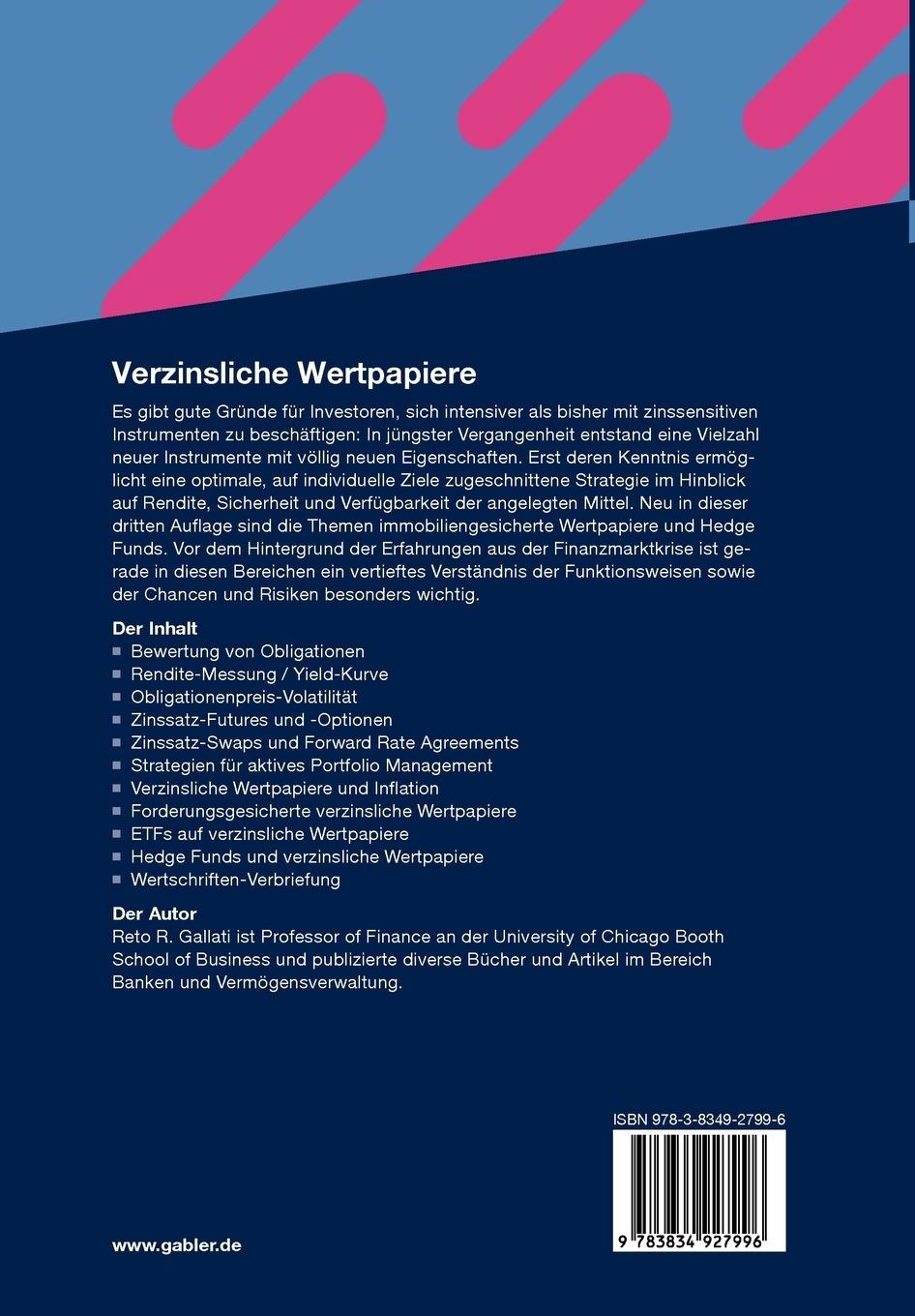 Rückseitencover Verzinsliche Wertpapiere