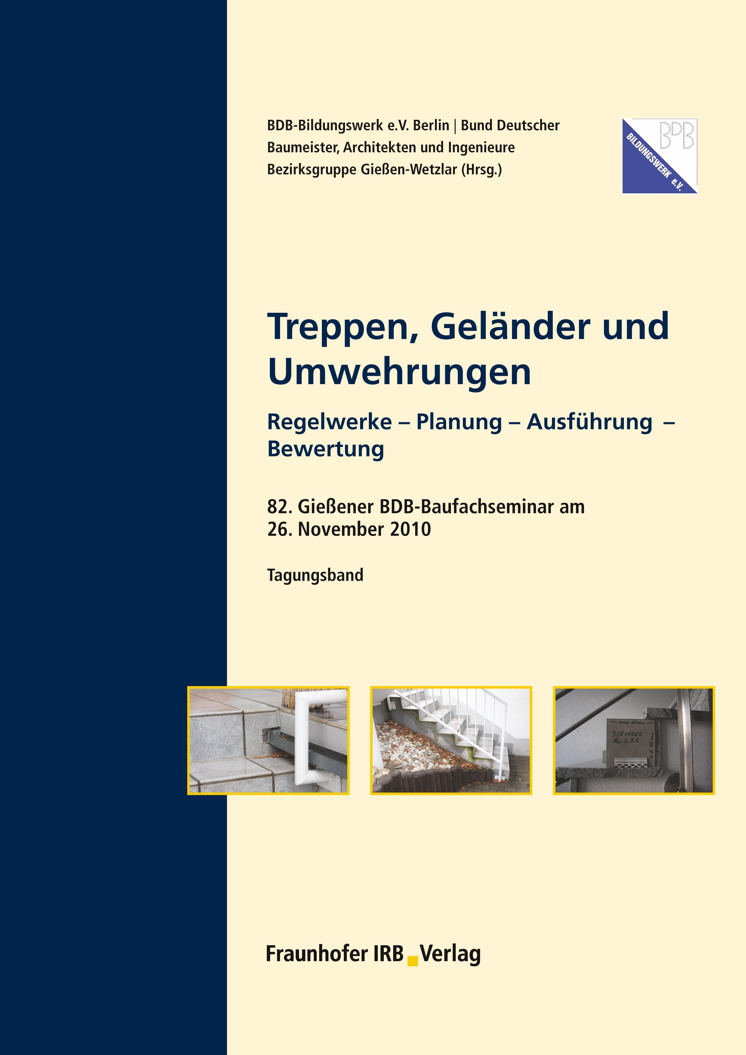 Vorderes Coverbild Treppen, Geländer und Umwehrungen.