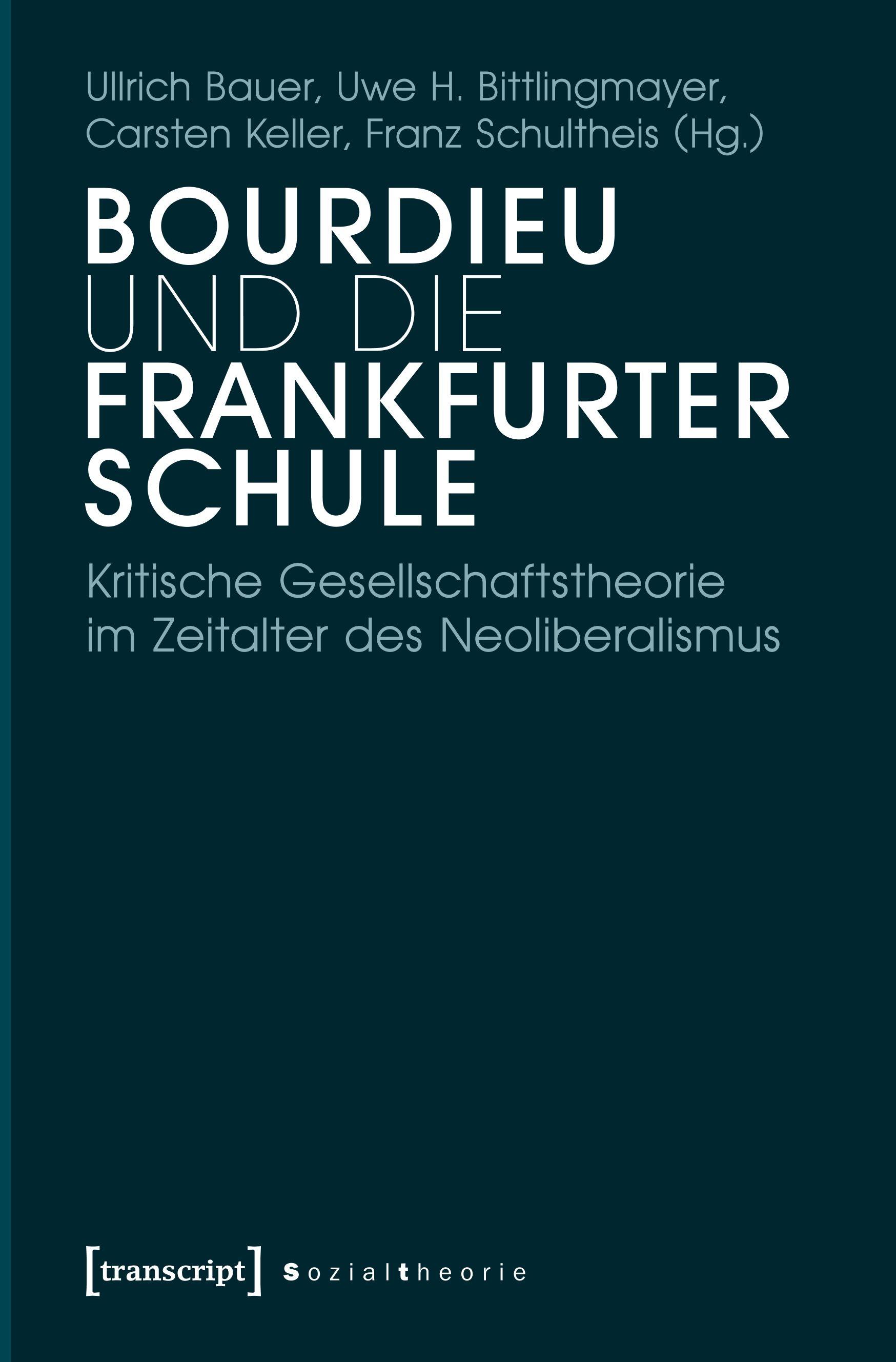 Vorderes Coverbild Bourdieu und die Frankfurter Schule