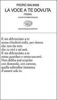 Vorderes Coverbild La voce a te dovuta. Testo spagnolo a fronte