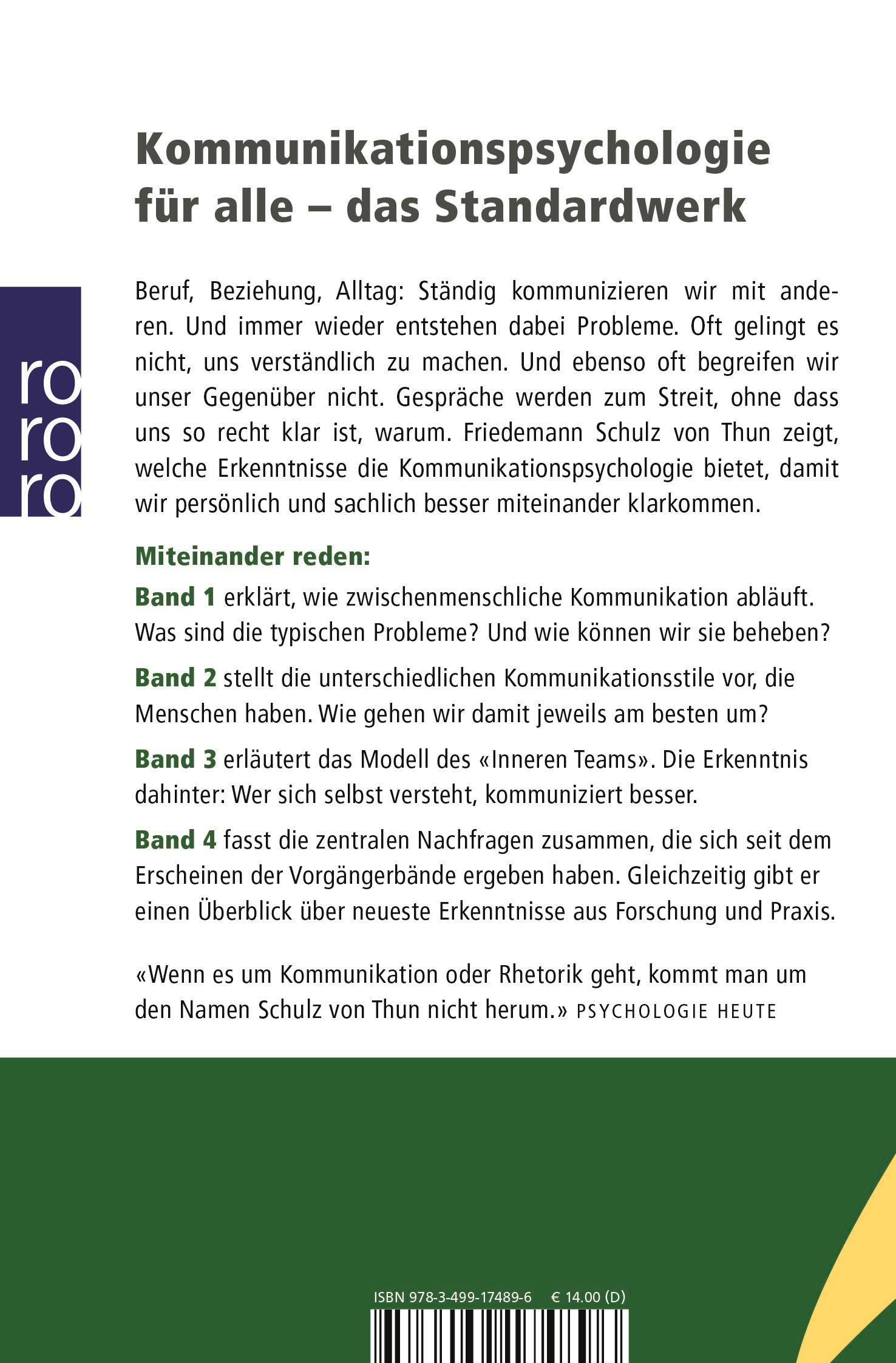 Rückseitencover Miteinander reden 1