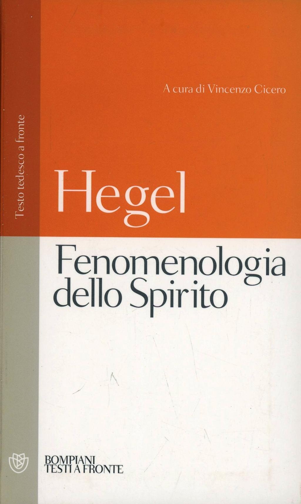 Vorderes Coverbild Fenomenologia dello spirito. Testo tedesco a fronte