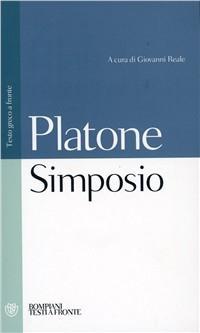 Vorderes Coverbild Simposio. Testo greco a fronte