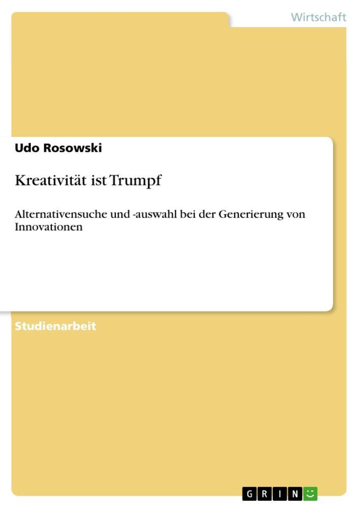 Vorderes Coverbild Kreativität ist Trumpf