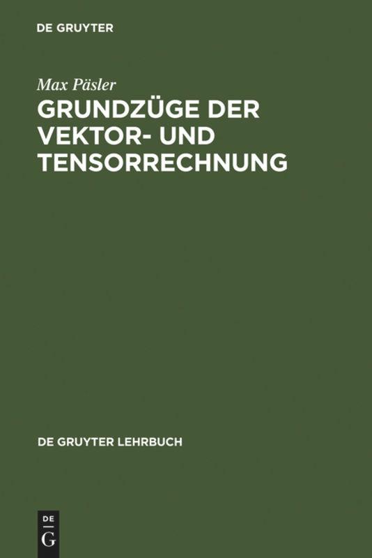 Vorderes Coverbild Grundzüge der Vektor- und Tensorrechnung