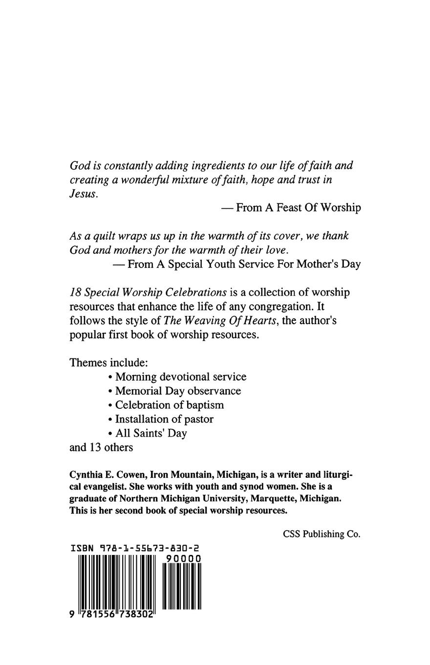 Rückseitencover 18 Special Worship Celebrations
