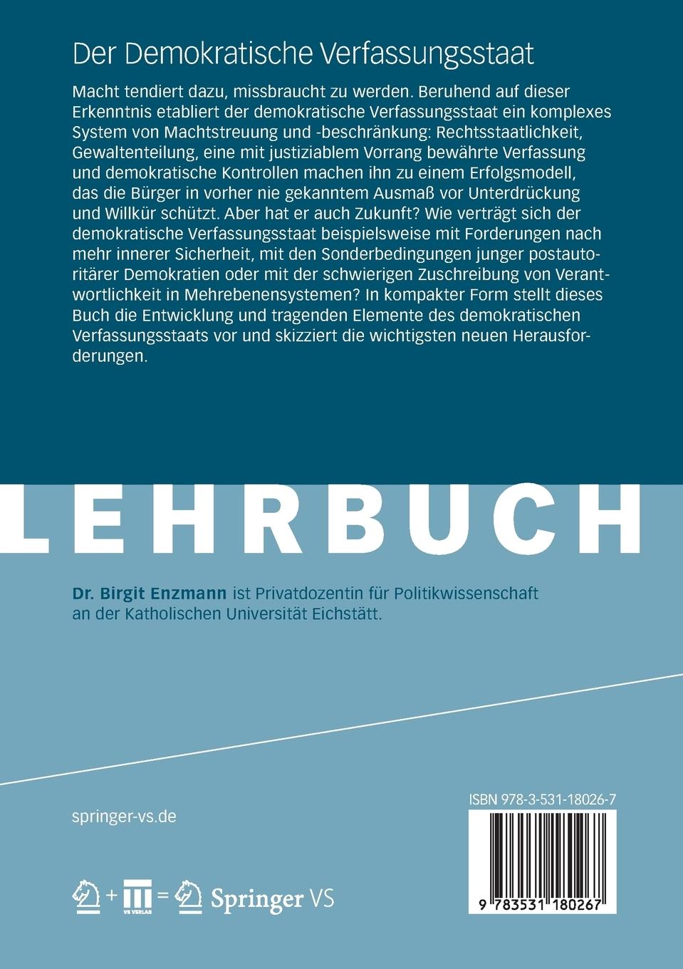 Rückseitencover Der Demokratische Verfassungsstaat