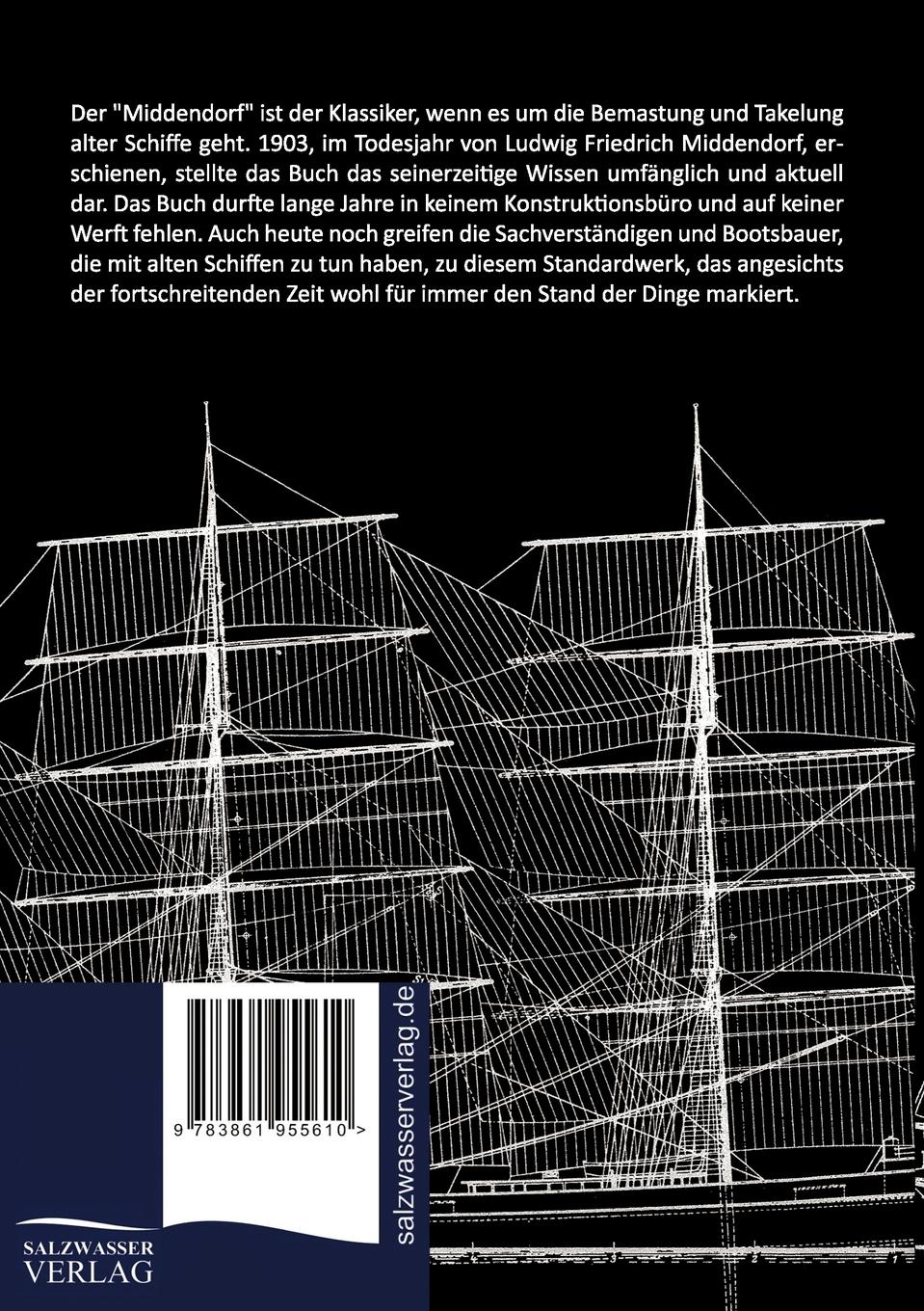 Rückseitencover Bemastung und Takelung der Schiffe (1903)