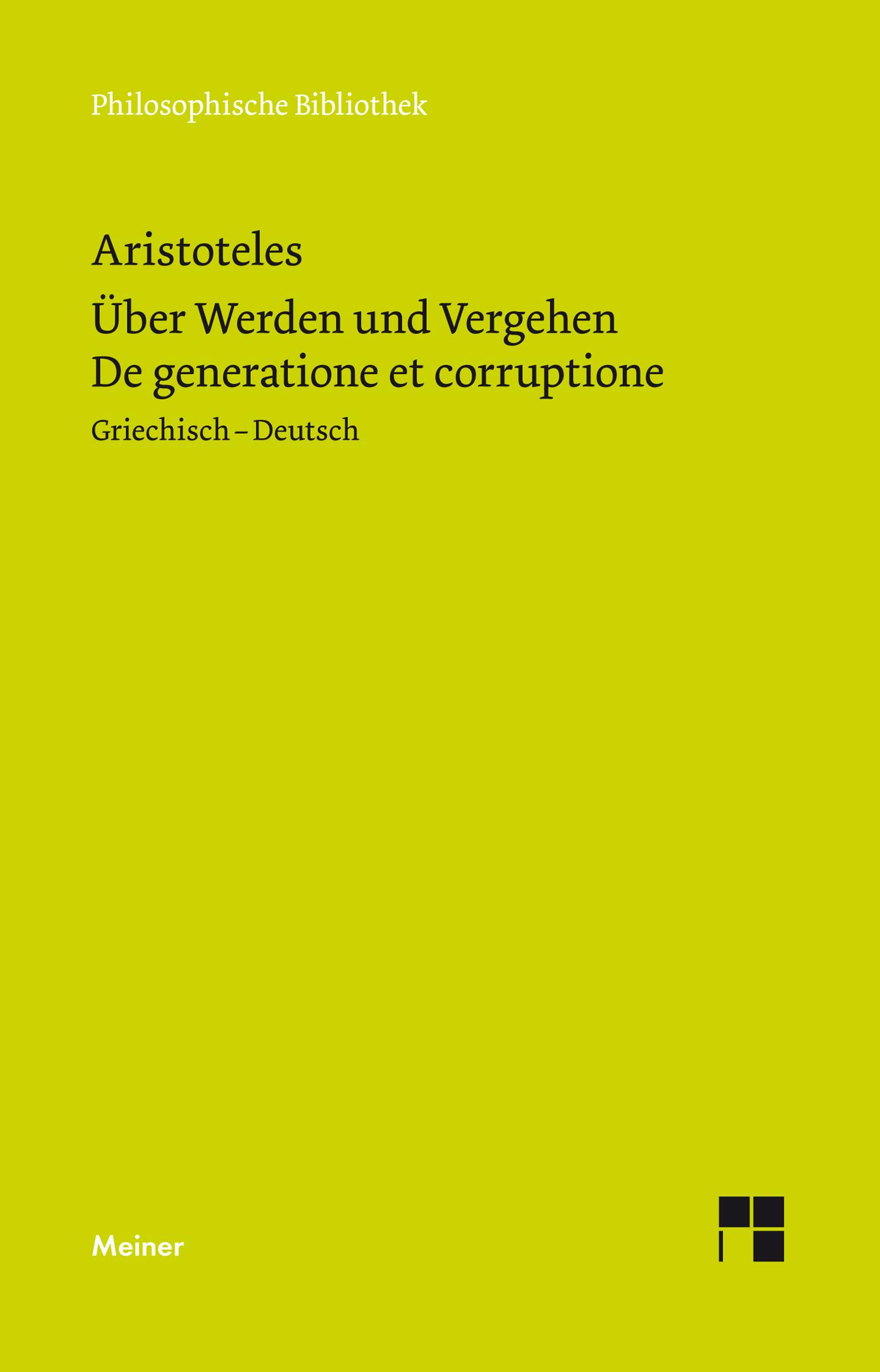Vorderes Coverbild Über Werden und Vergehen