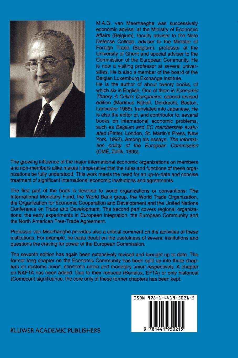 Rückseitencover International Economic Institutions