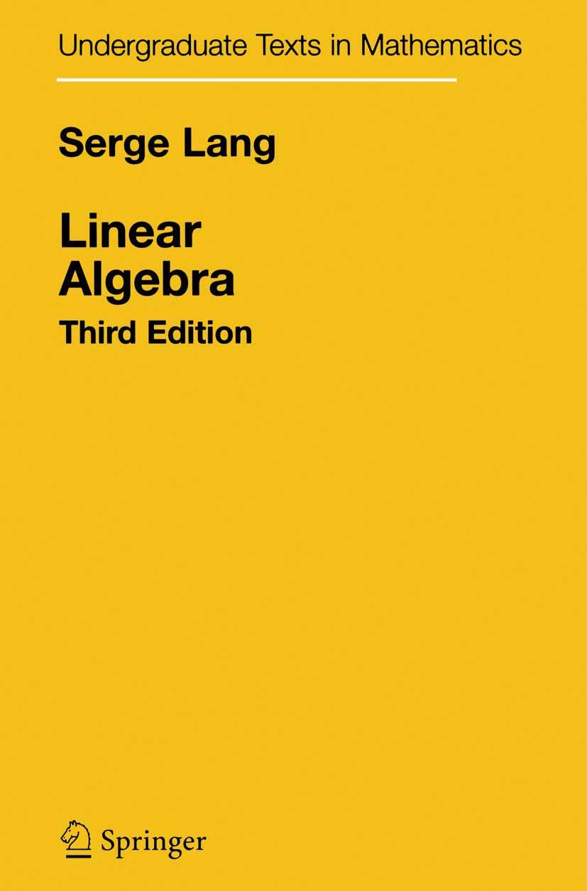 Vorderes Coverbild Linear Algebra