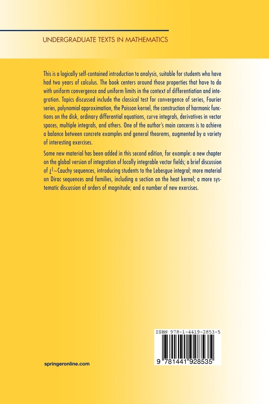 Rückseitencover Undergraduate Analysis