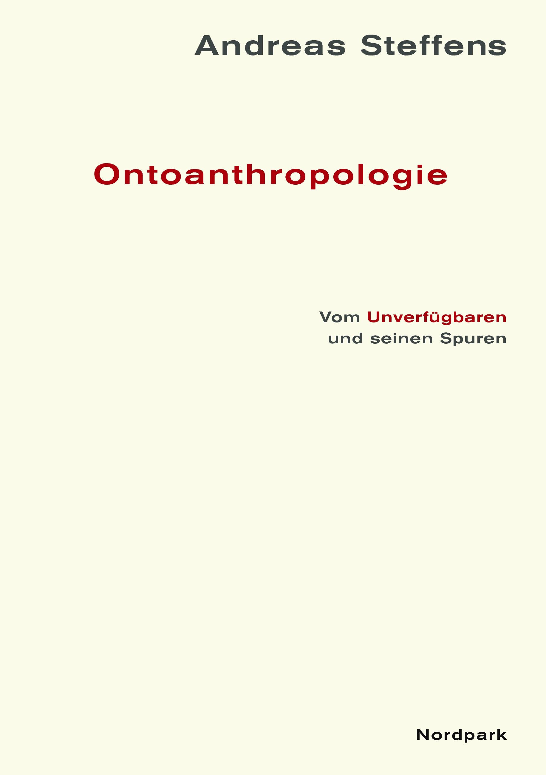 Vorderes Coverbild Ontoanthropologie