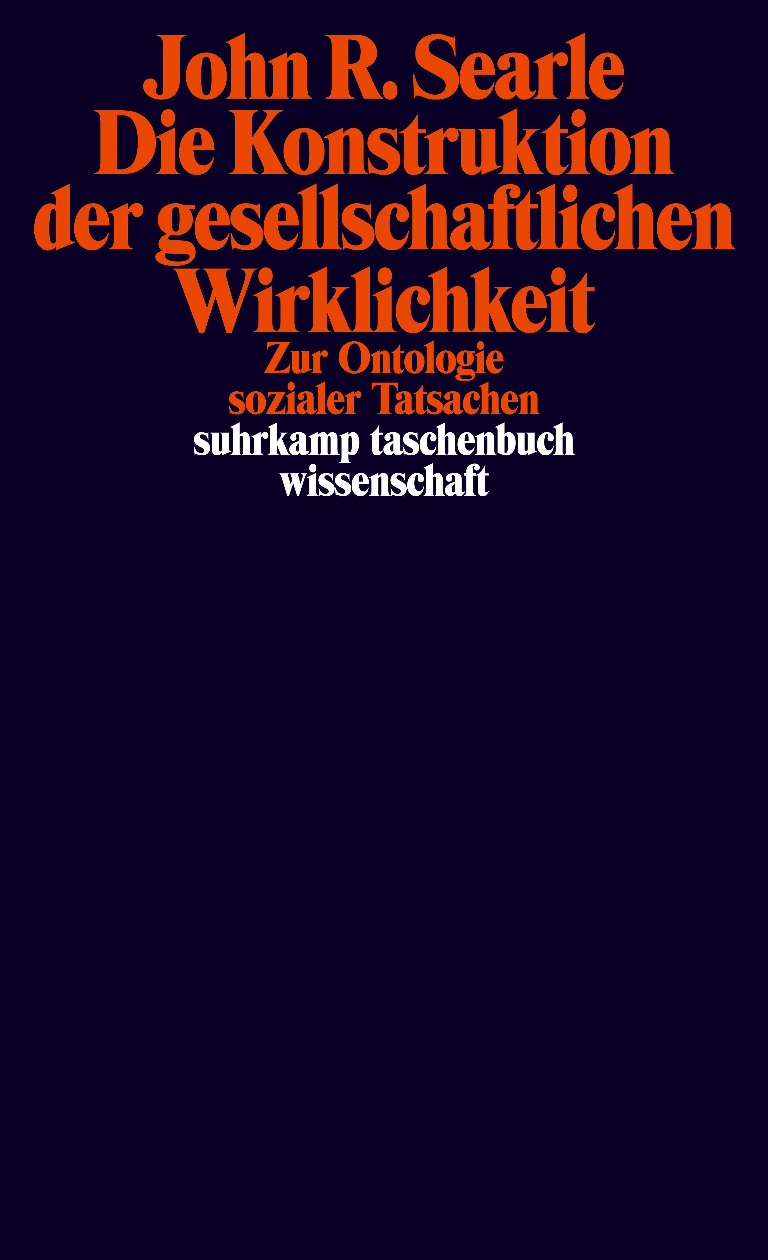 Vorderes Coverbild Die Konstruktion der gesellschaftlichen Wirklichkeit