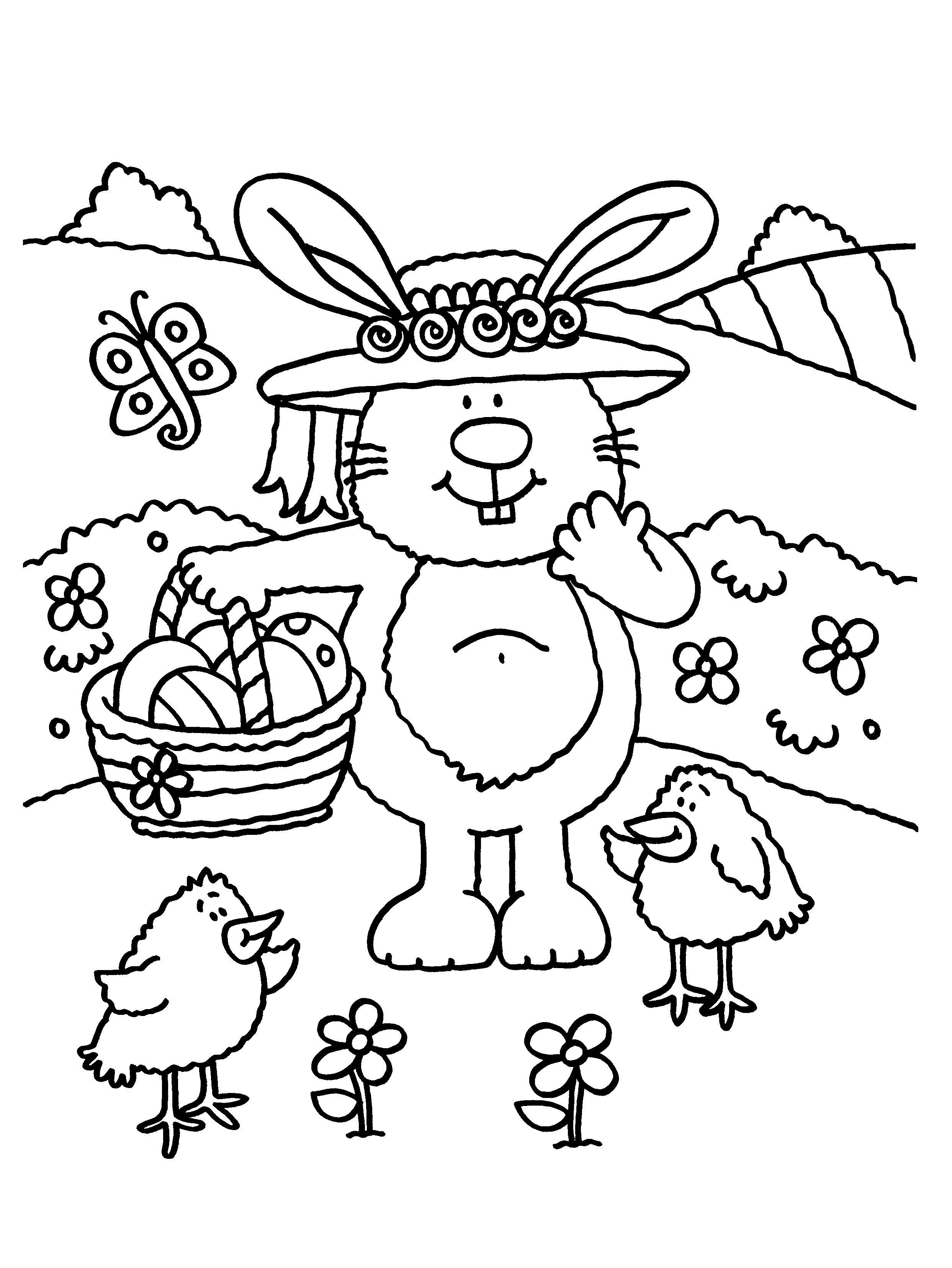 Beispielinhalt (Bild) Malbuch Ostern mit Stickern