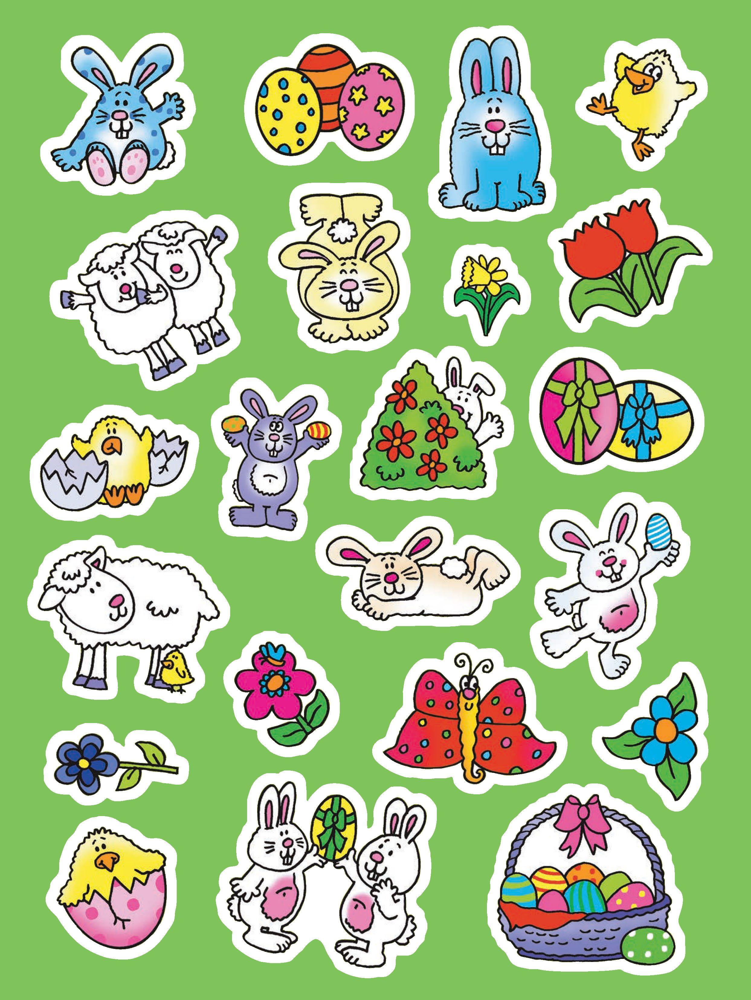 Beispielinhalt (Bild) Malbuch Ostern mit Stickern