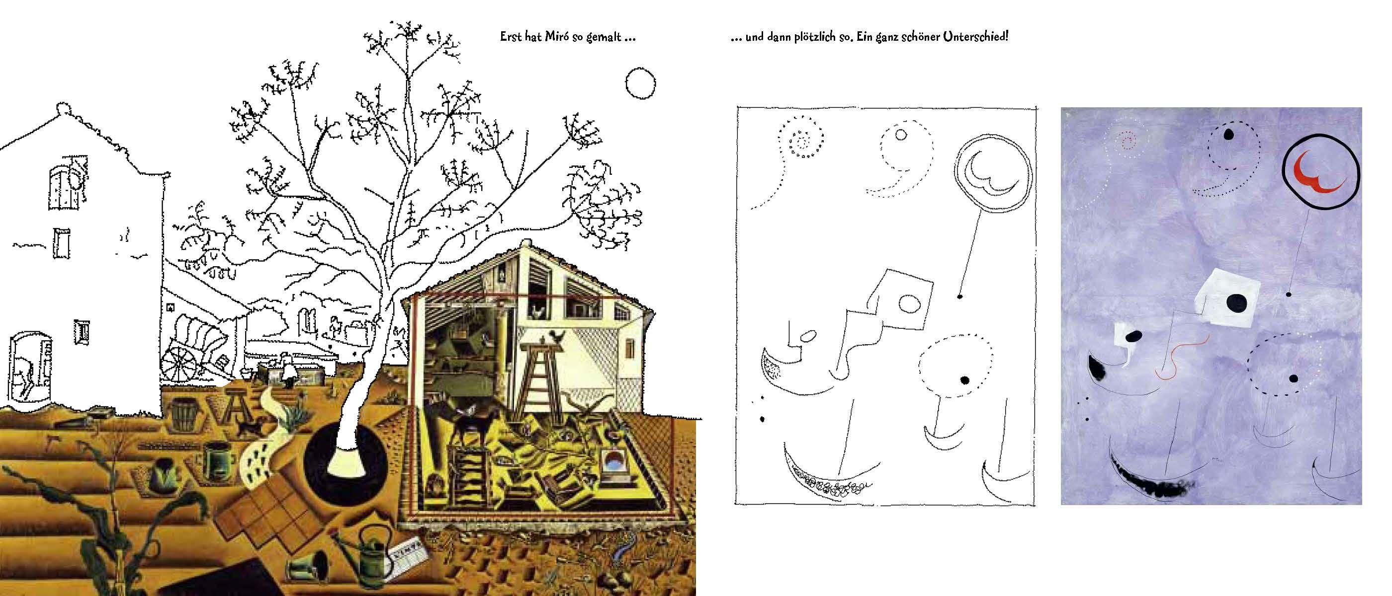 Beispielinhalt (Bild) Kunst-Malbuch Joan Miró