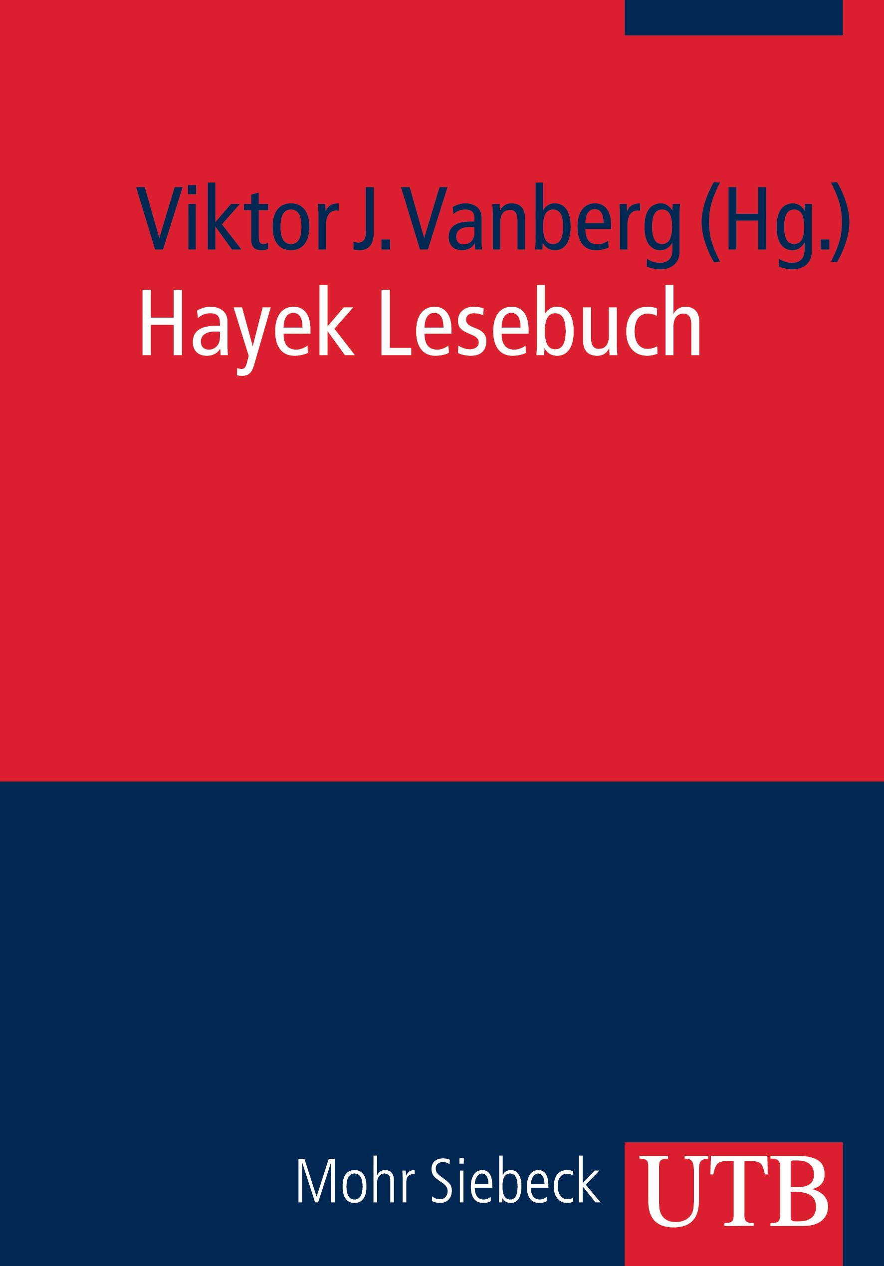 Vorderes Coverbild Hayek Lesebuch