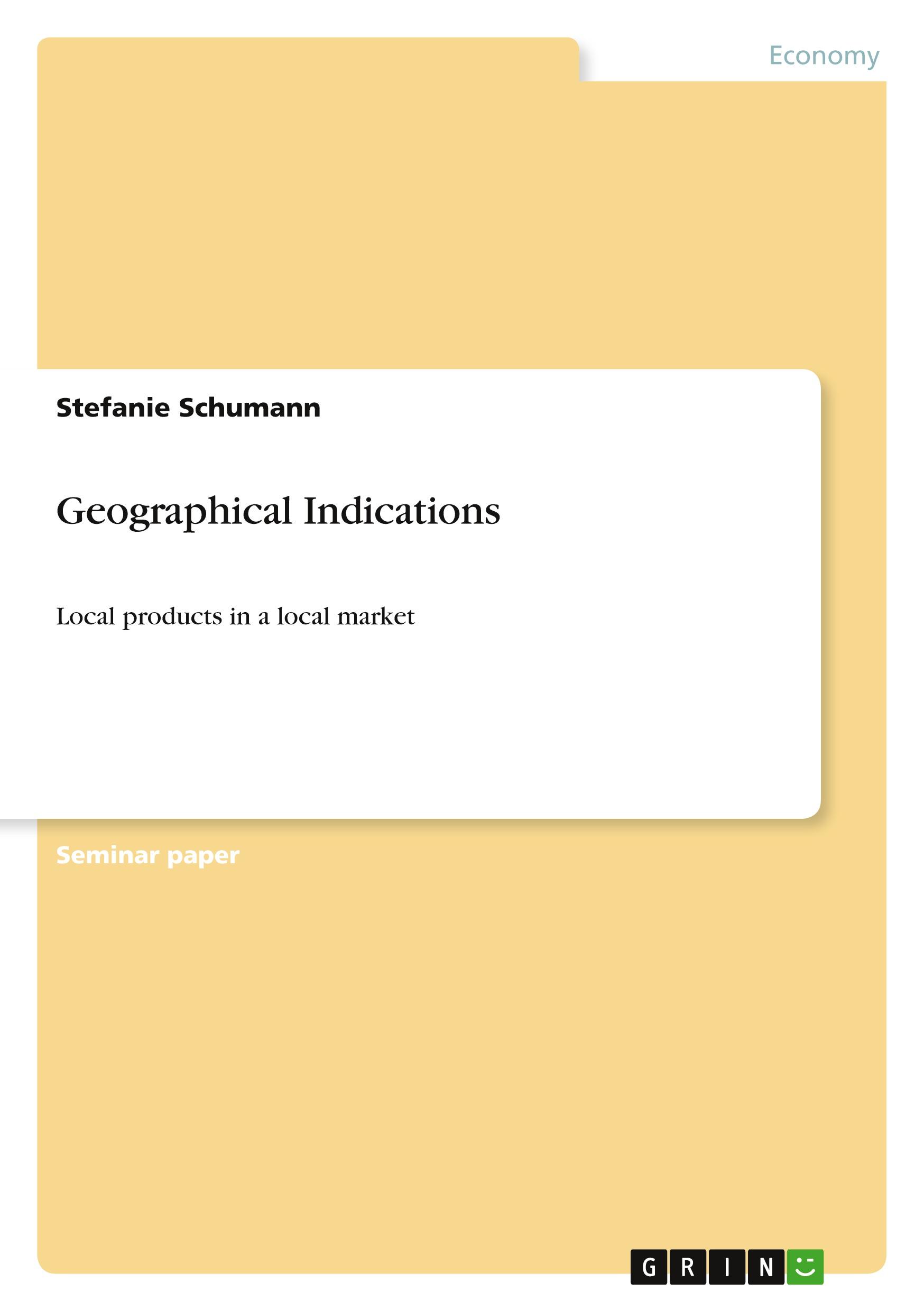 Vorderes Coverbild Geographical Indications
