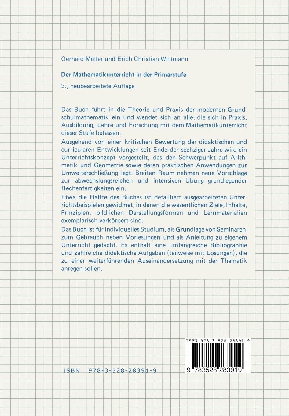 Rückseitencover Der Mathematikunterricht in der Primarstufe