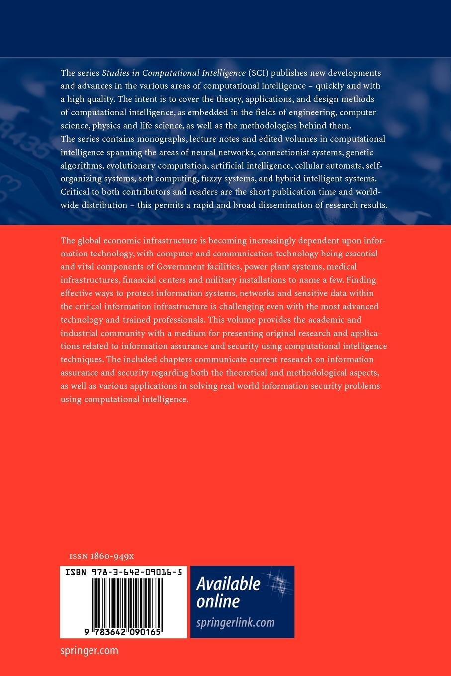 Rückseitencover Computational Intelligence in Information Assurance and Security