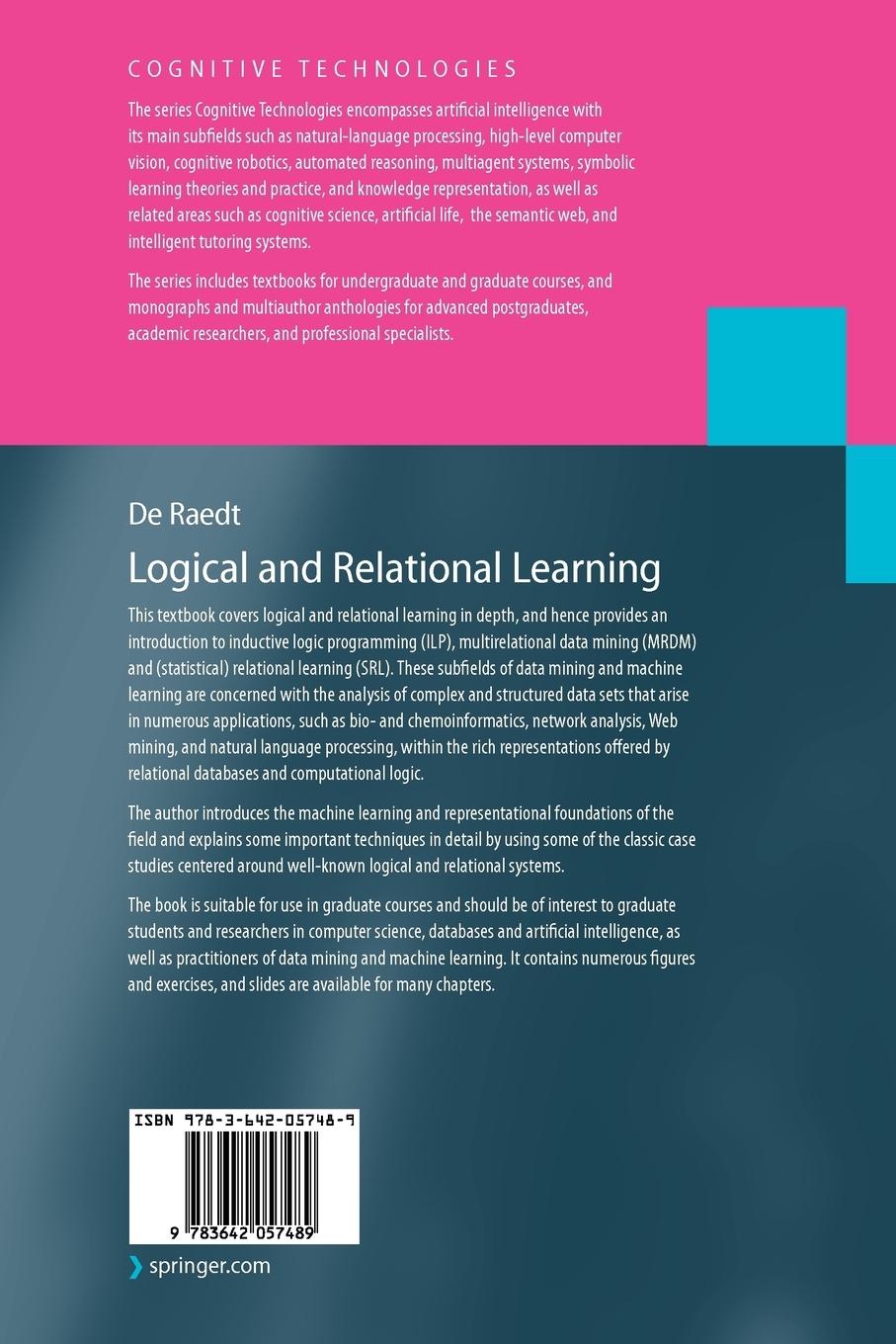 Rückseitencover Logical and Relational Learning