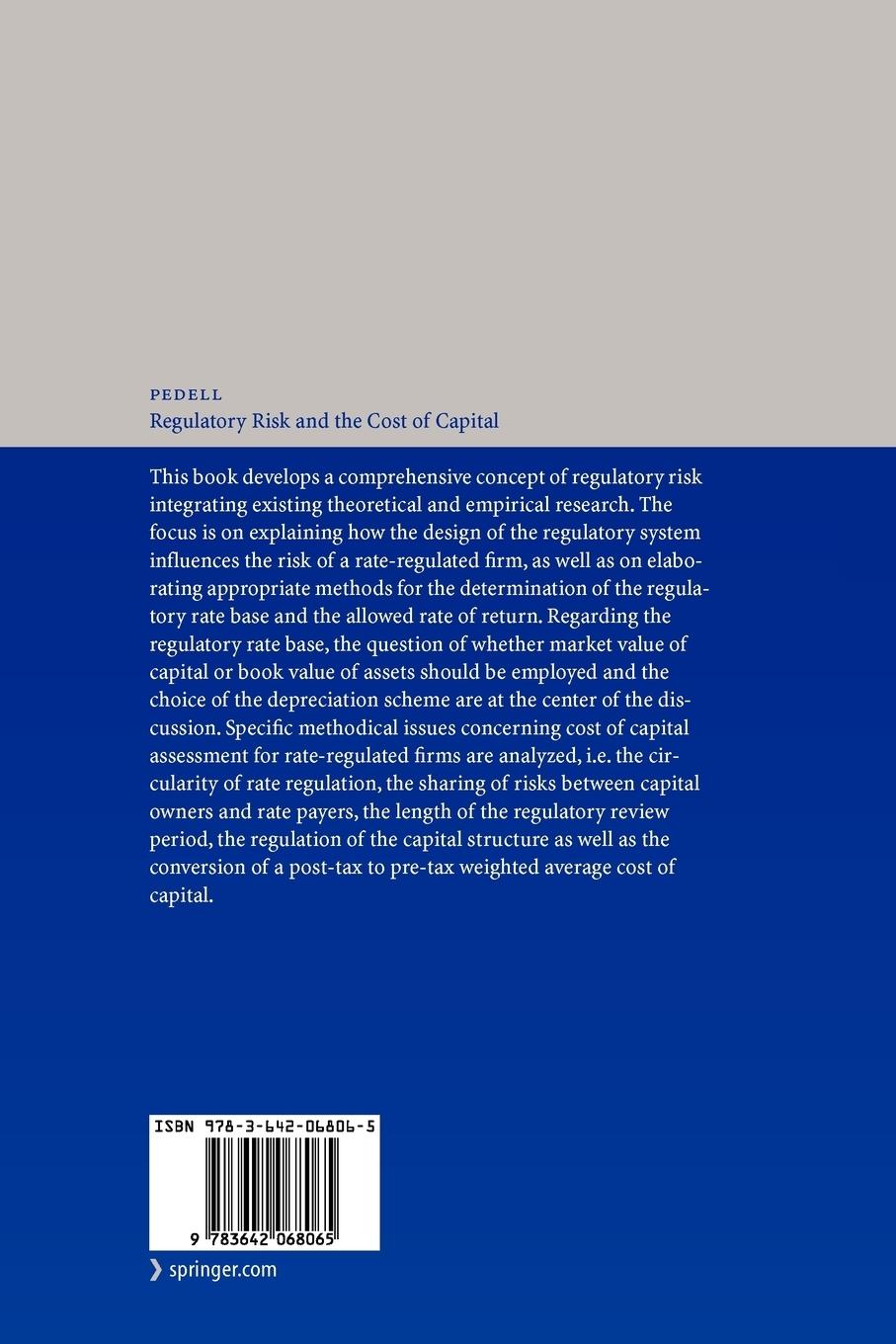 Rückseitencover Regulatory Risk and the Cost of Capital