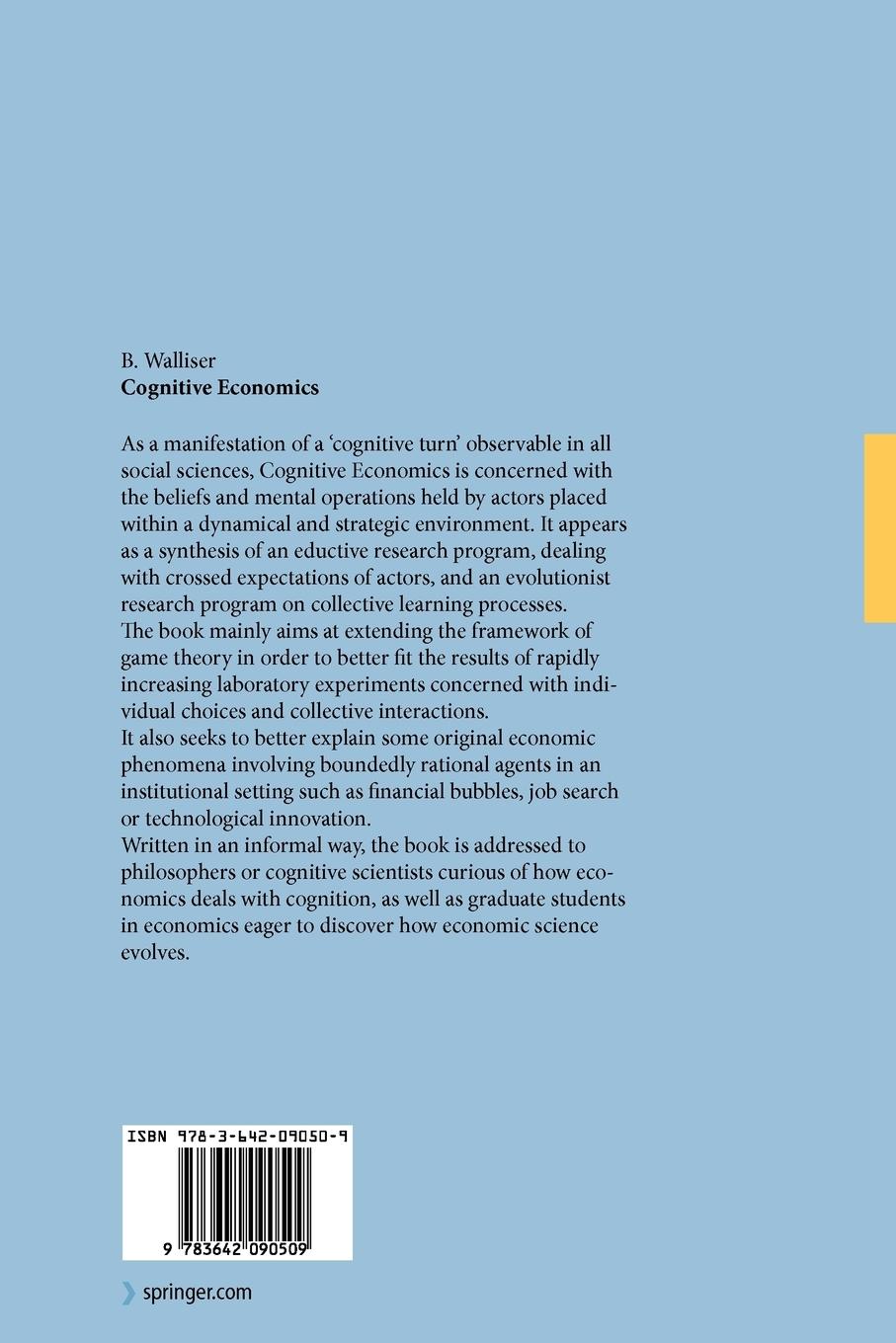 Rückseitencover Cognitive Economics