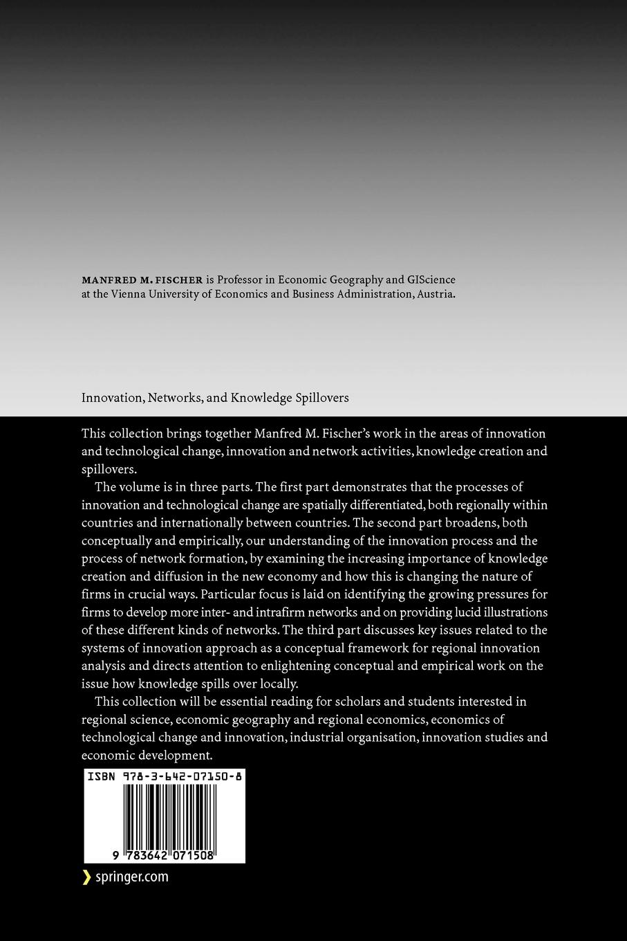 Rückseitencover Innovation, Networks, and Knowledge Spillovers