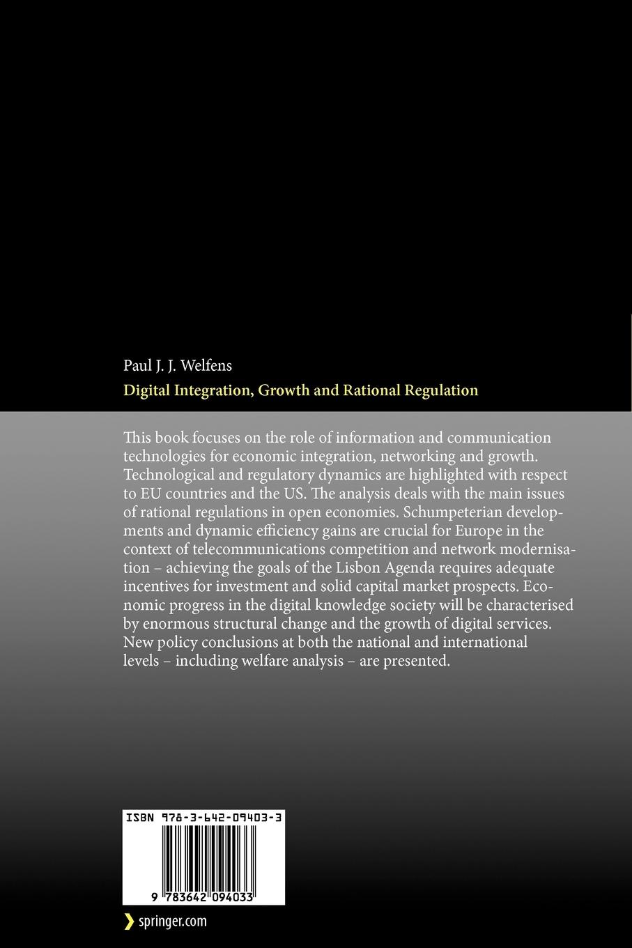Rückseitencover Digital Integration, Growth and Rational Regulation