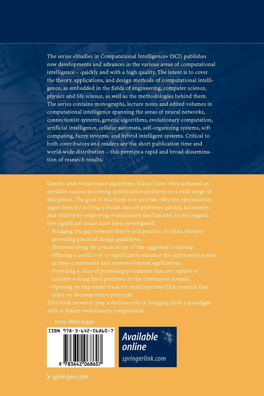 Rückseitencover Advances in Evolutionary Algorithms
