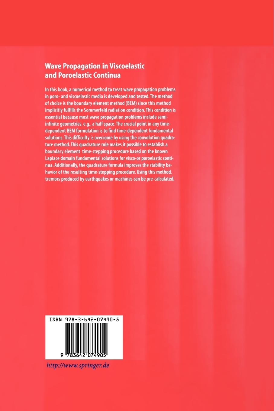 Rückseitencover Wave Propagation in Viscoelastic and Poroelastic Continua