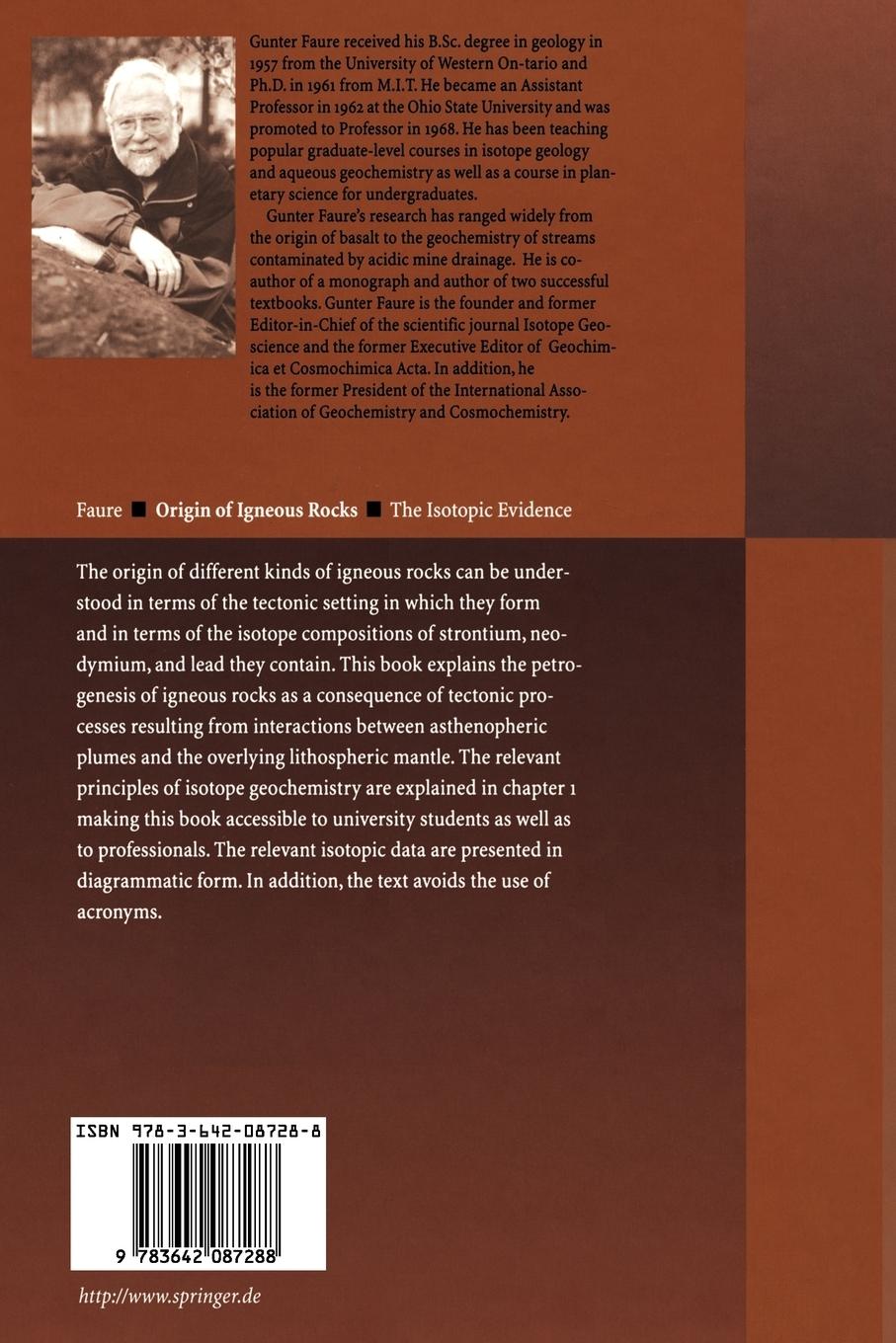 Rückseitencover Origin of Igneous Rocks