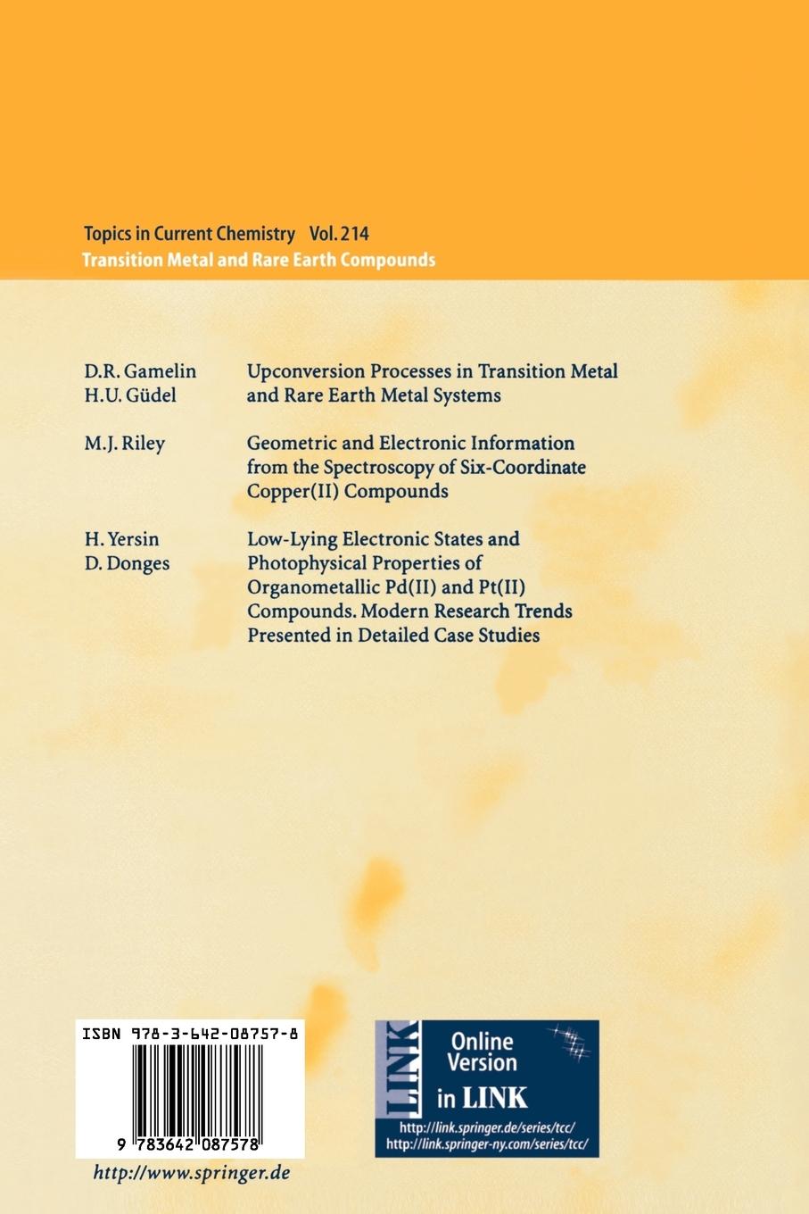 Rückseitencover Transition Metal and Rare Earth Compounds