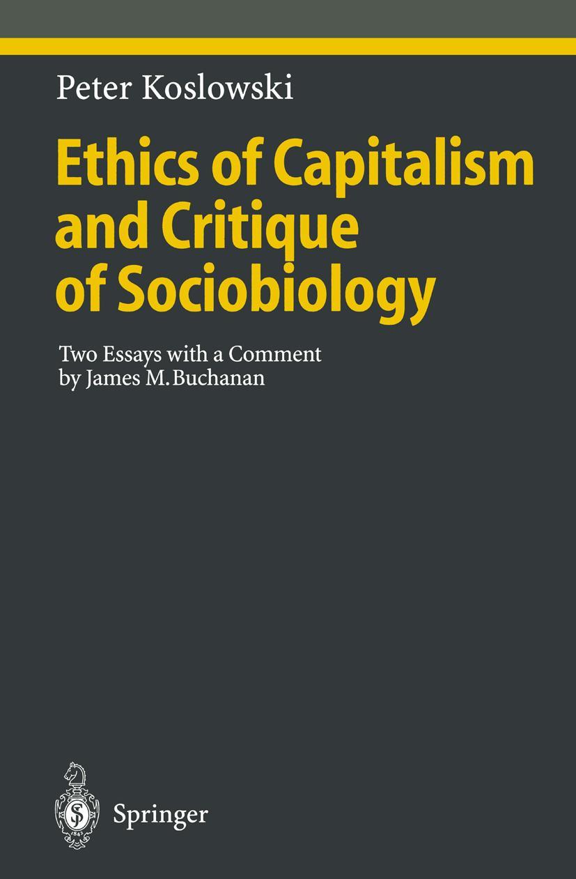 Vorderes Coverbild Ethics of Capitalism and Critique of Sociobiology